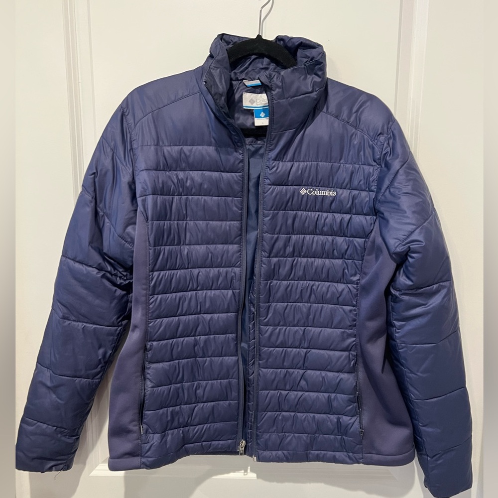 Columbia Women’s Powder Pillow Hybrid Jacket Navy Blue Size Large